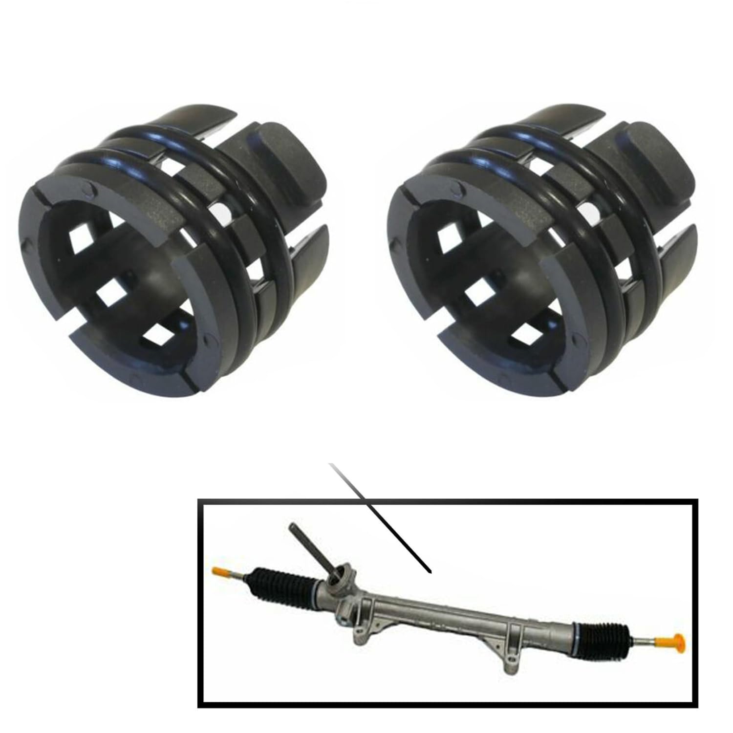 (Lot de 2) Bagues d'Etanchéité AVEC JOINTS Crémaillère de Direction Compatible pour KANGOO SCENIC II CLIO III MEGANE II GRAND SCENIC FLUENCE OEM : 8200463517