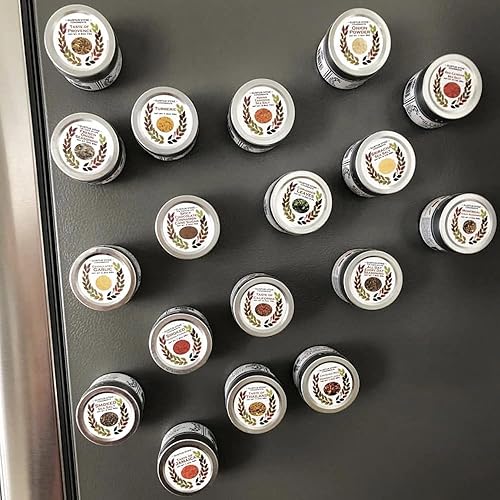 Miniatura 9 de Colección de condimentos gourmet de lujo, especias y sales marinas infundidas, sin OMG, 6 latas magnéticas, totalmente naturales, de origen