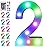Foaky Colorful LED Number Lights with Remote,Marquee Light Up Number Sign for Night Light Wedding/Birthday Party Battery Powered Christmas Lamp Home Bar Decoration (2)
