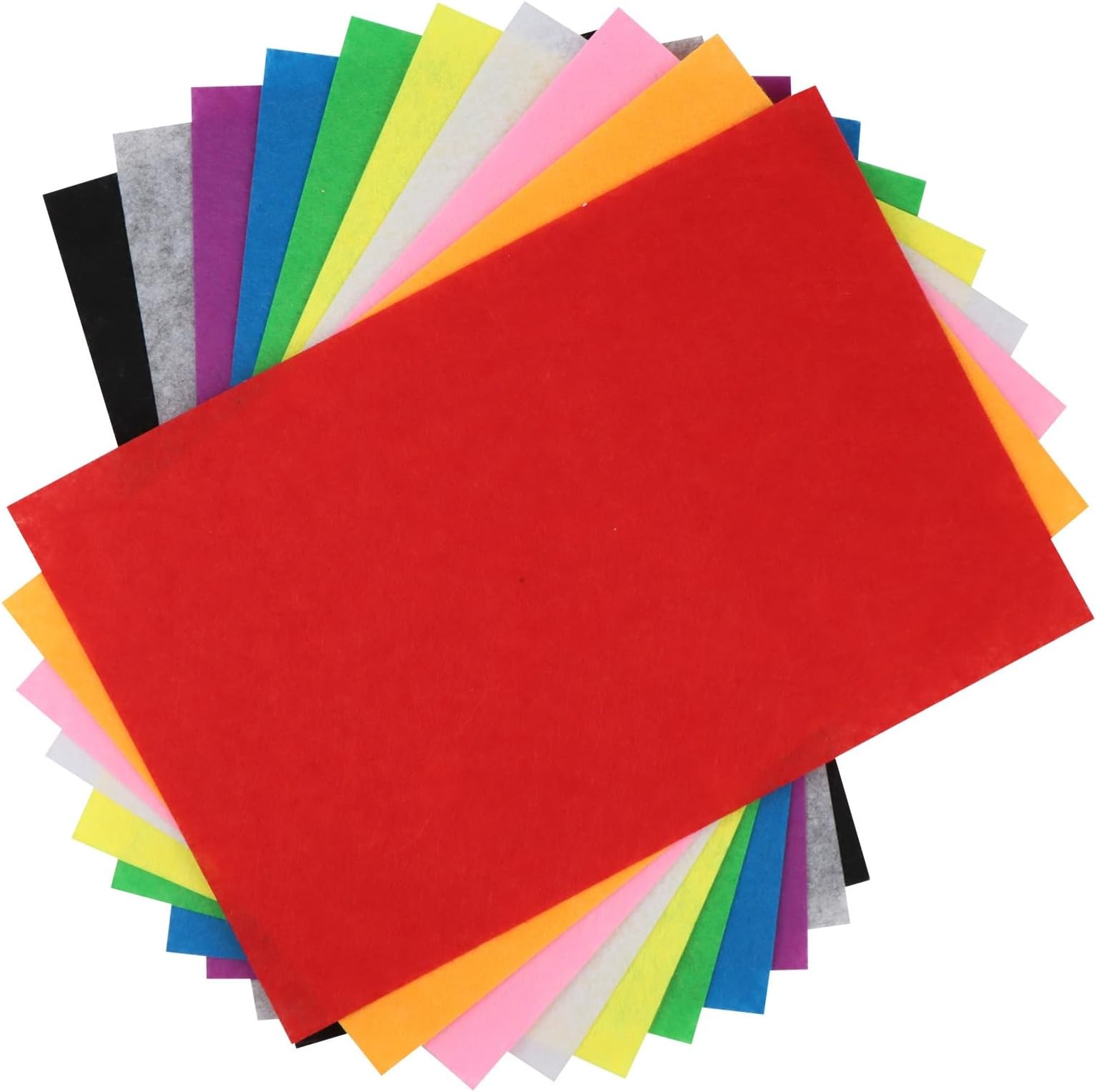 10 Pcs A4 Felt Fabric - 1mm Multi Coloured Sheets for DIY Crafts, Patchwork - 10 Colours for Kids
