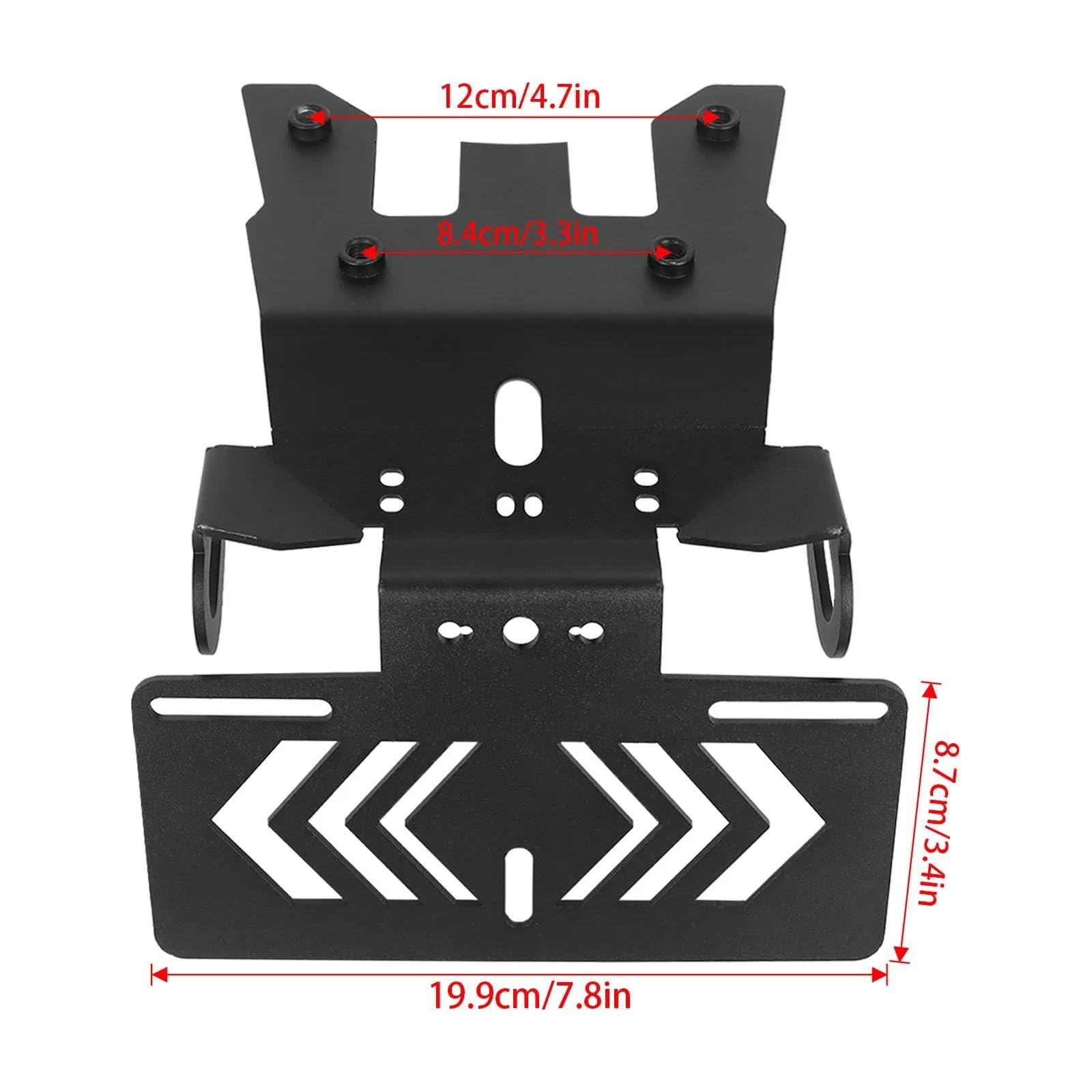 Portatarga Moto Per CRF1100L Per Africa Twin CRF 1100L Eliminatore Porta Targa Per Parafango Posteriore Moto(Black-LED TURN LIGHT)