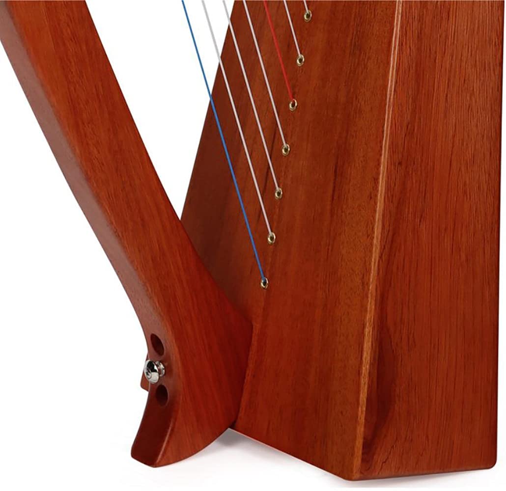 Harpe Lyre 19 Cordes, Harpe Celtique Irlandaise à clé chromatique avec Sac fiable, clé de réglage, Cordes supplémentaires et Cadre de Support, adaptée aux mélomanes, aux débutants, aux Enfants et au