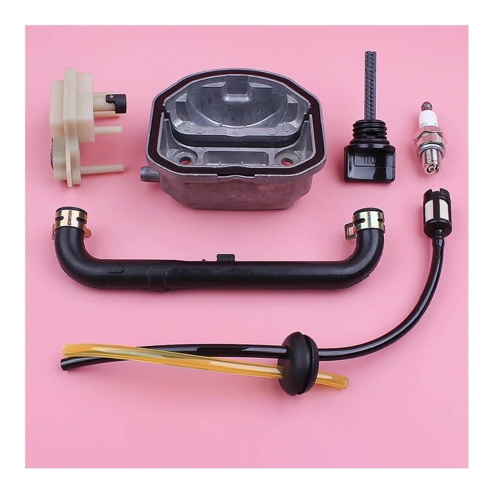 Cubierta de Culata Compatible con GX25 HHT25S, Tapa de Filtro de Aceite, Placa de Salida, Ojal de línea de Combustible, Pieza de Repuesto for Motor de cortacésped