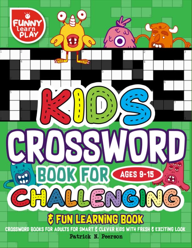 Kids Crossword Book for Age 9 - 15 Challenging & Fun Learning Book ...