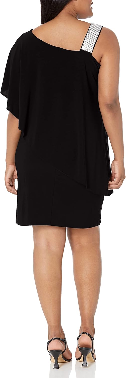 R&M Richards Womens One Shoulder Short Cocktail Dress - Image 5