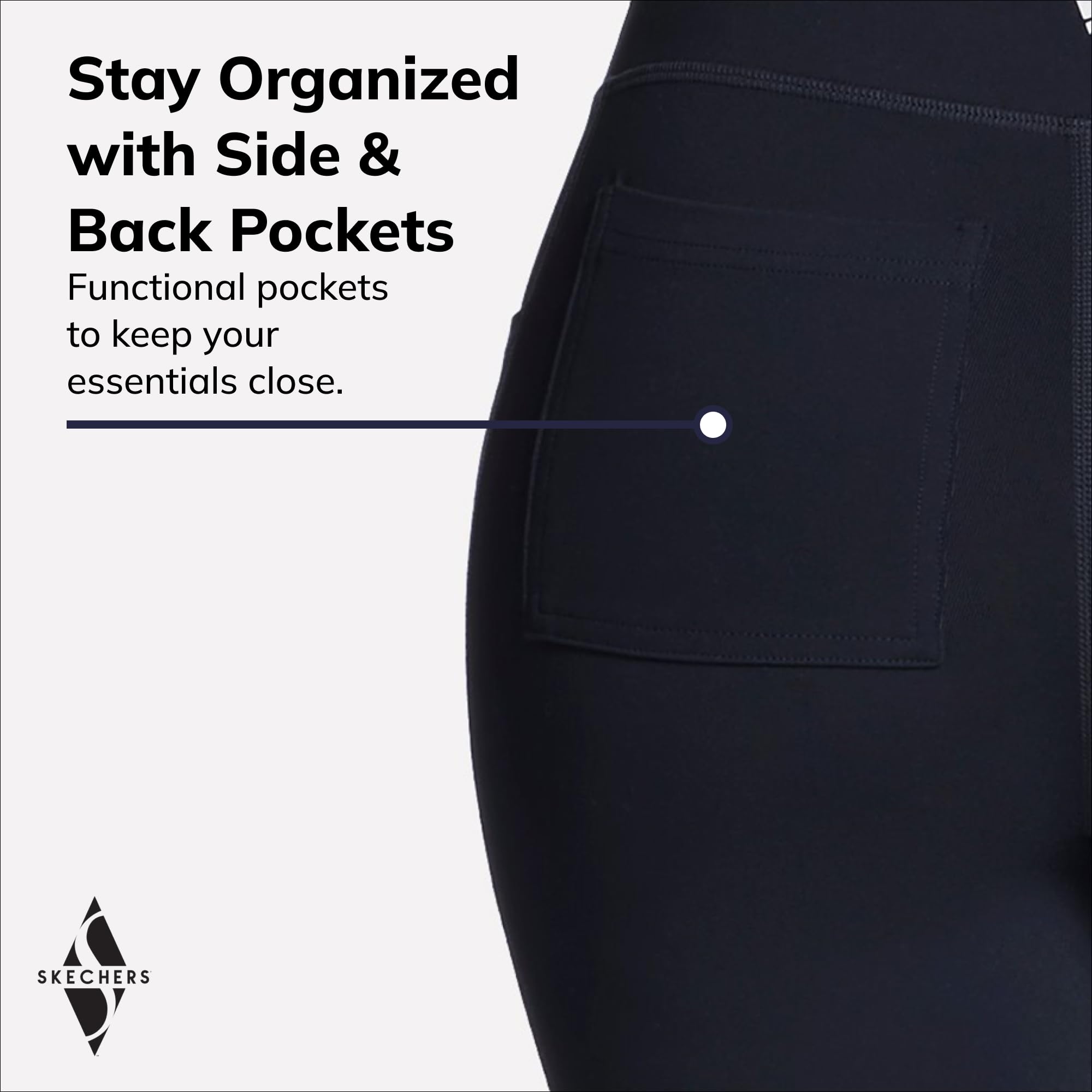 Skechers Women's Gowalk Pant Joy High Waisted, Black, Large