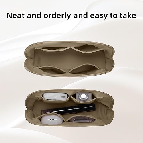 Miniatura 5 de DGAZ Organizador de bolso de seda para Bolide 1923mini25273135, organizador de bolsas suave y sedoso, bolso de lujo y moldeador de bolsas (Gris