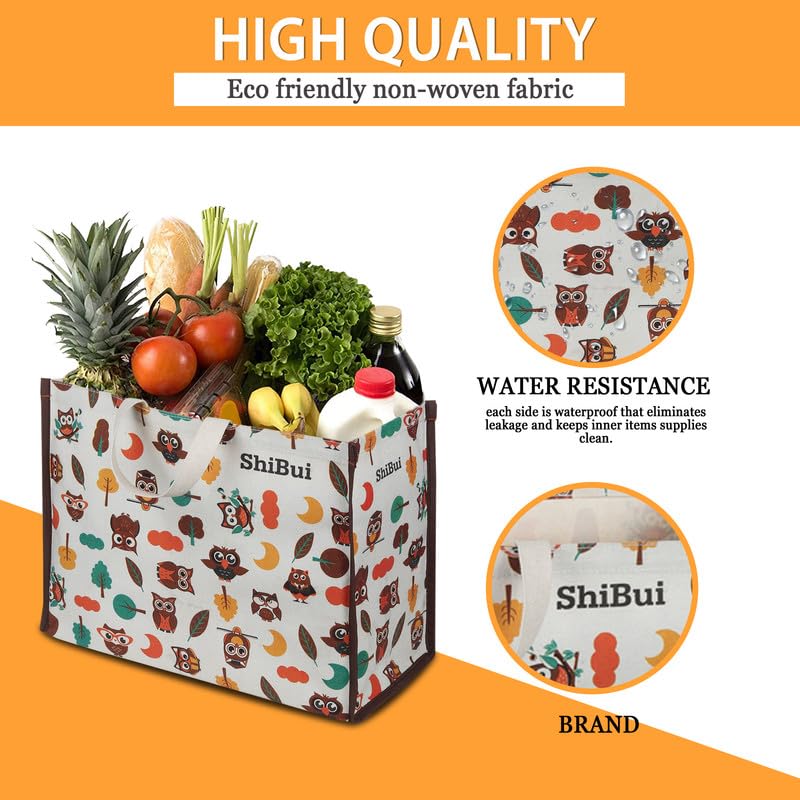 Image of SHIBUI Big Heavy Duty Large Eco Waterproof Cotton Canvas Cloth Grocery Shopping Bag for Men Ladies Vegetable Milk Fruits with Hand Carry Handle Lunch Box Jhola Tote Bags (6, Multi-Color)