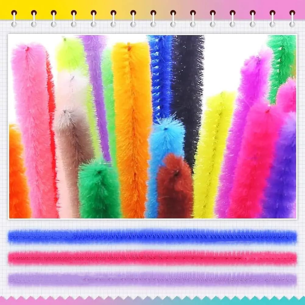 Limpiapipas a Granel, Tallos de Chenilla esponjosos para Manualidades, Regalos Hechos a Mano y decoración.
