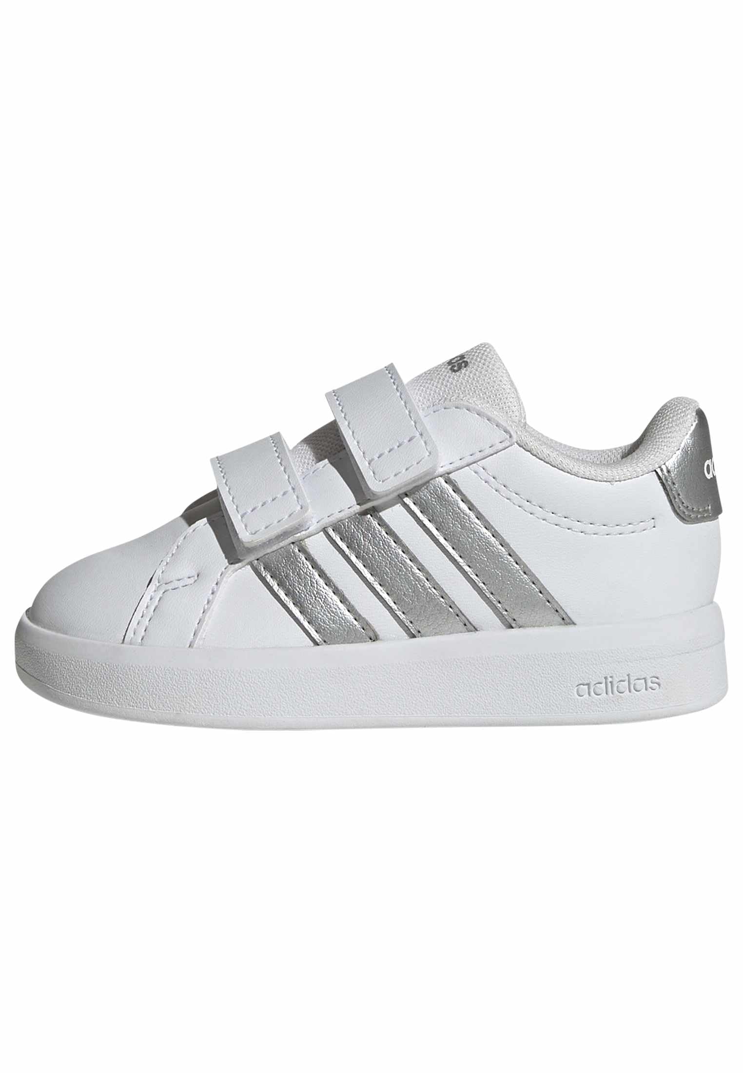 adidas Unisex Baby Grand Court 3.0 Infants Shoes, FTWR White/Silver Met./Silver Met., 7.5 UK Child