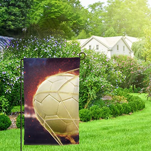 Drapeau de jardin football de qualité premium avec motif net - 2