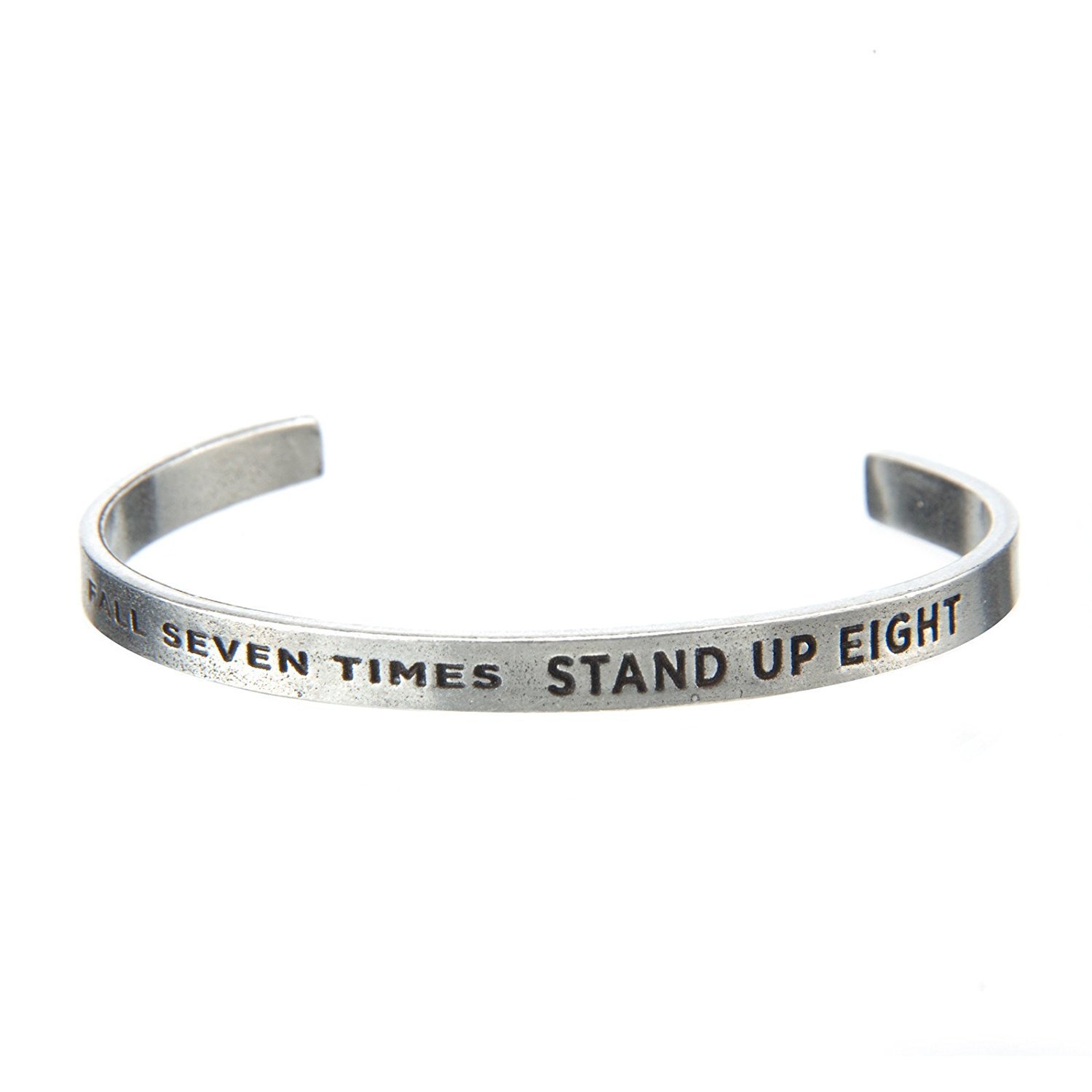 FALL 7 TIMES, STAND UP 8 QUOTABLE CUFF BRACELET