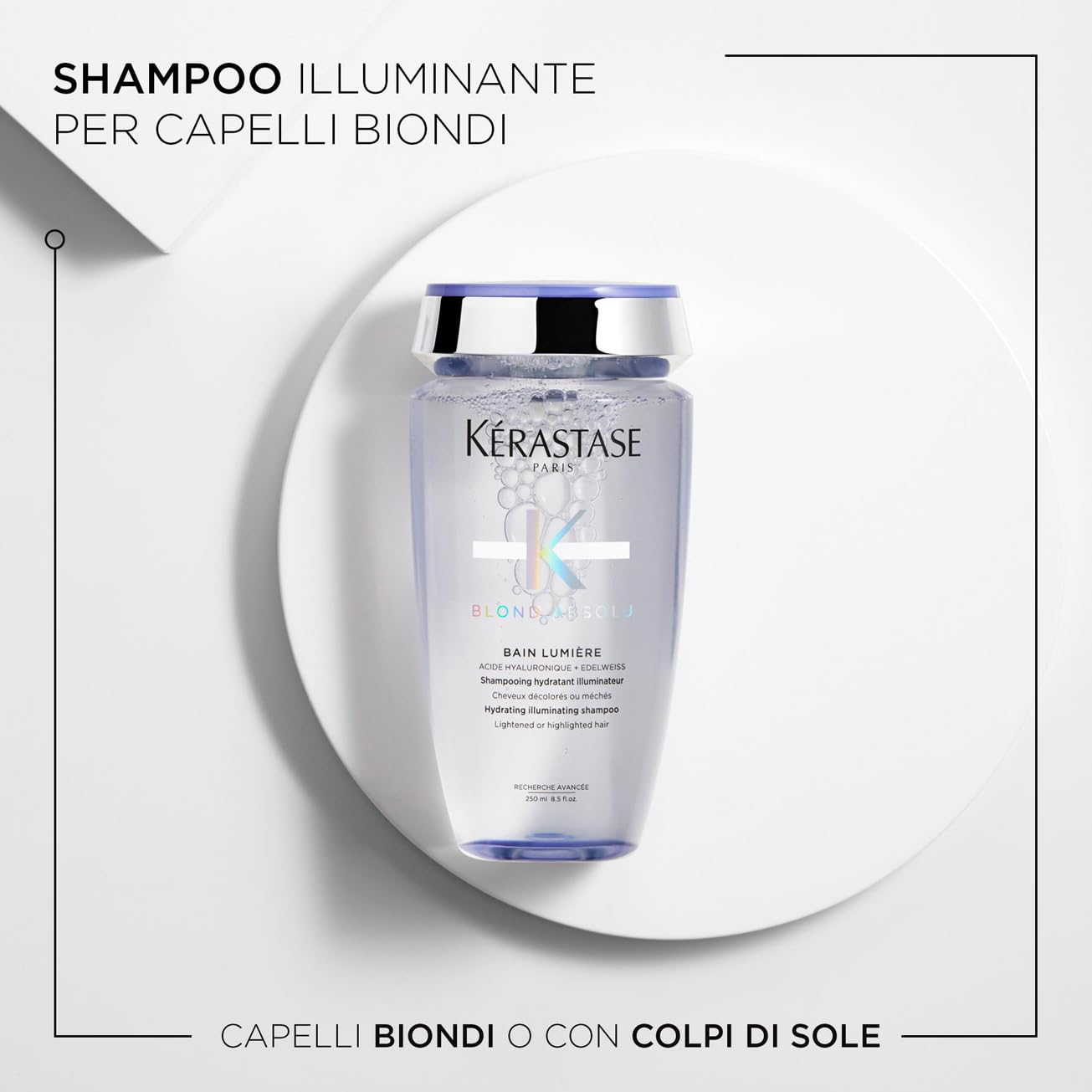 Kérastase, Blond Absolu, Routine Riparatrice, Per Capelli Danneggiati, Biondi Decolorati & Sensibilizzati, Con Acido Ialuronico, Shampoo Bain Lumière + Balsamo Cicaflash
