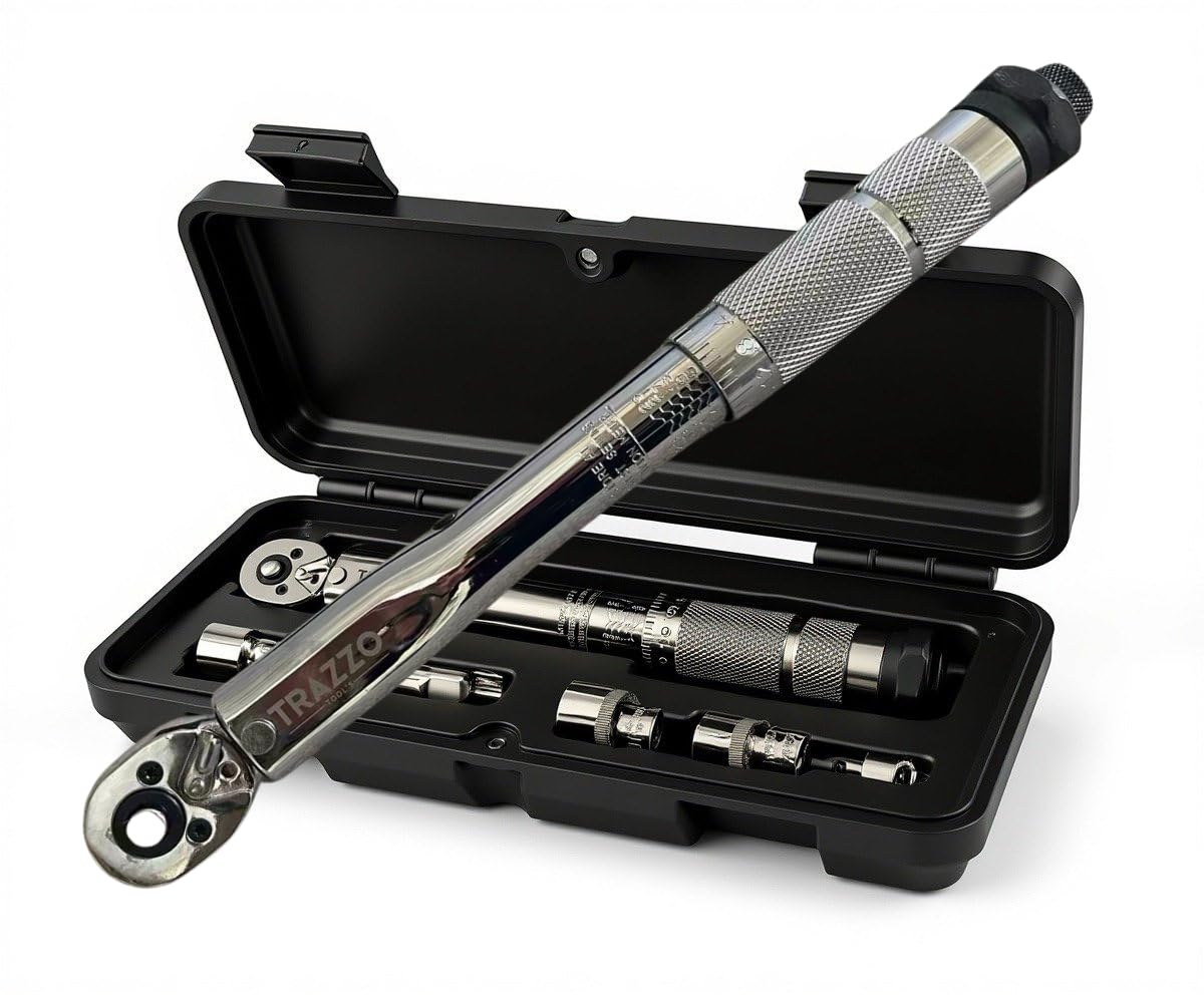 TRAZZO TOOL'S Adjustable Torque Wrench 1/4 Inch Drive Set 5-25 Nm for Bike and Bicycle Repair
