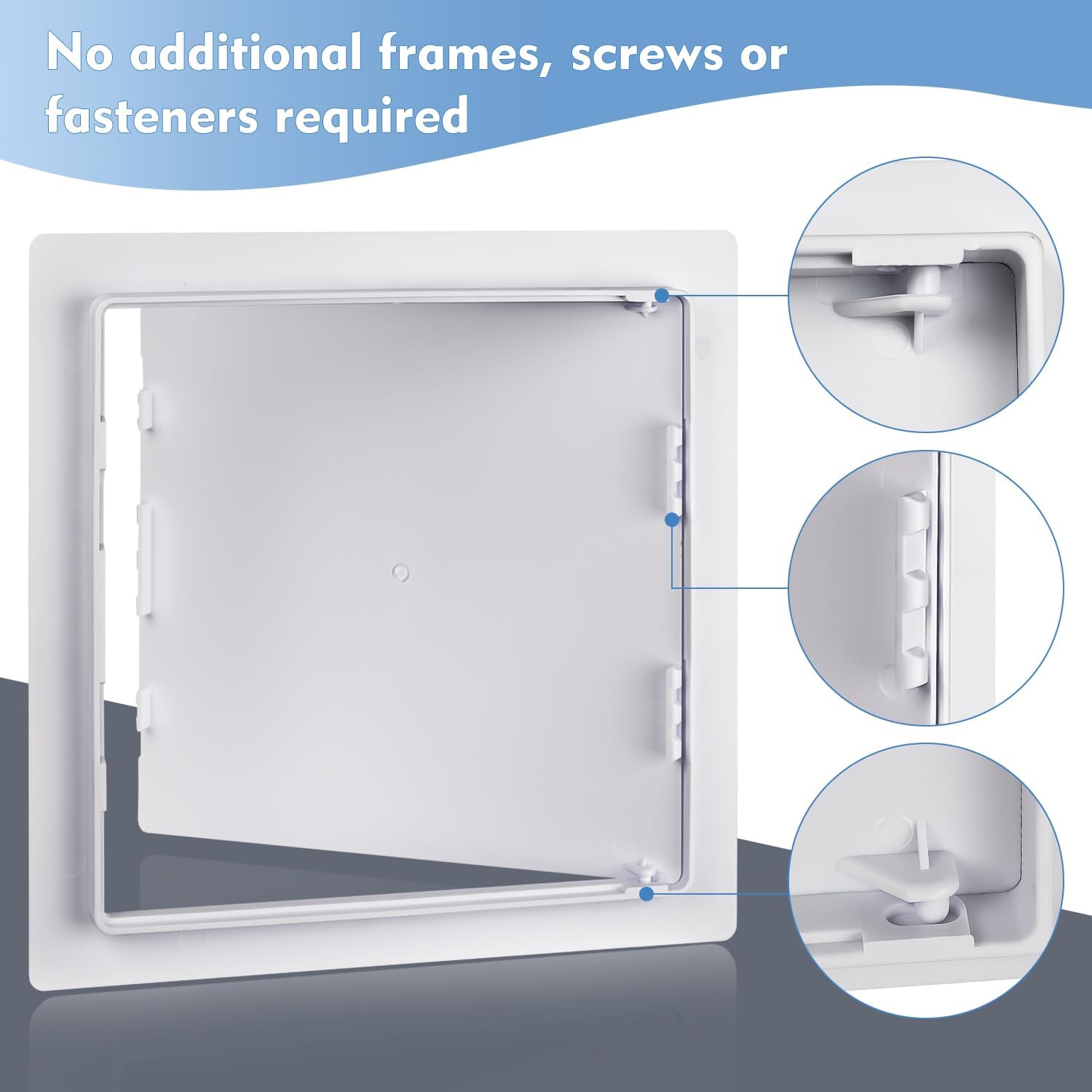 Donext Access Plumbing Panel for Drywall Ceiling, 12x12 in 2 PC Plastic Access Door, Outdoor Kitchen Access Doors for Plumbing & Wiring, White