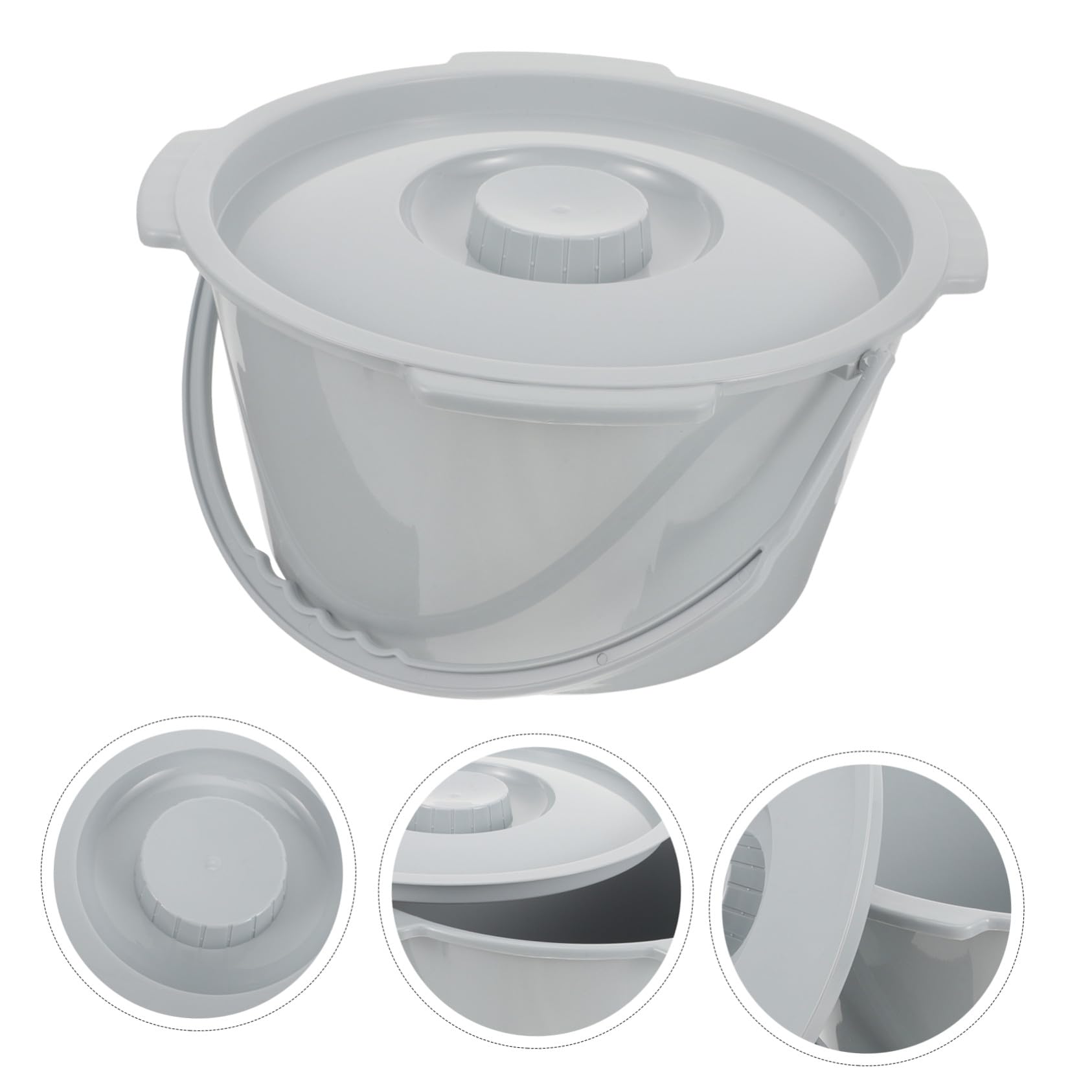 Sputacchiera per Anziani con Maniglia, Vaso da Notte Portatile in Plastica Resistente, Comodo Orinatoio Antiribaltamento per Donne Incinte e Adulti, per Uso Domestico