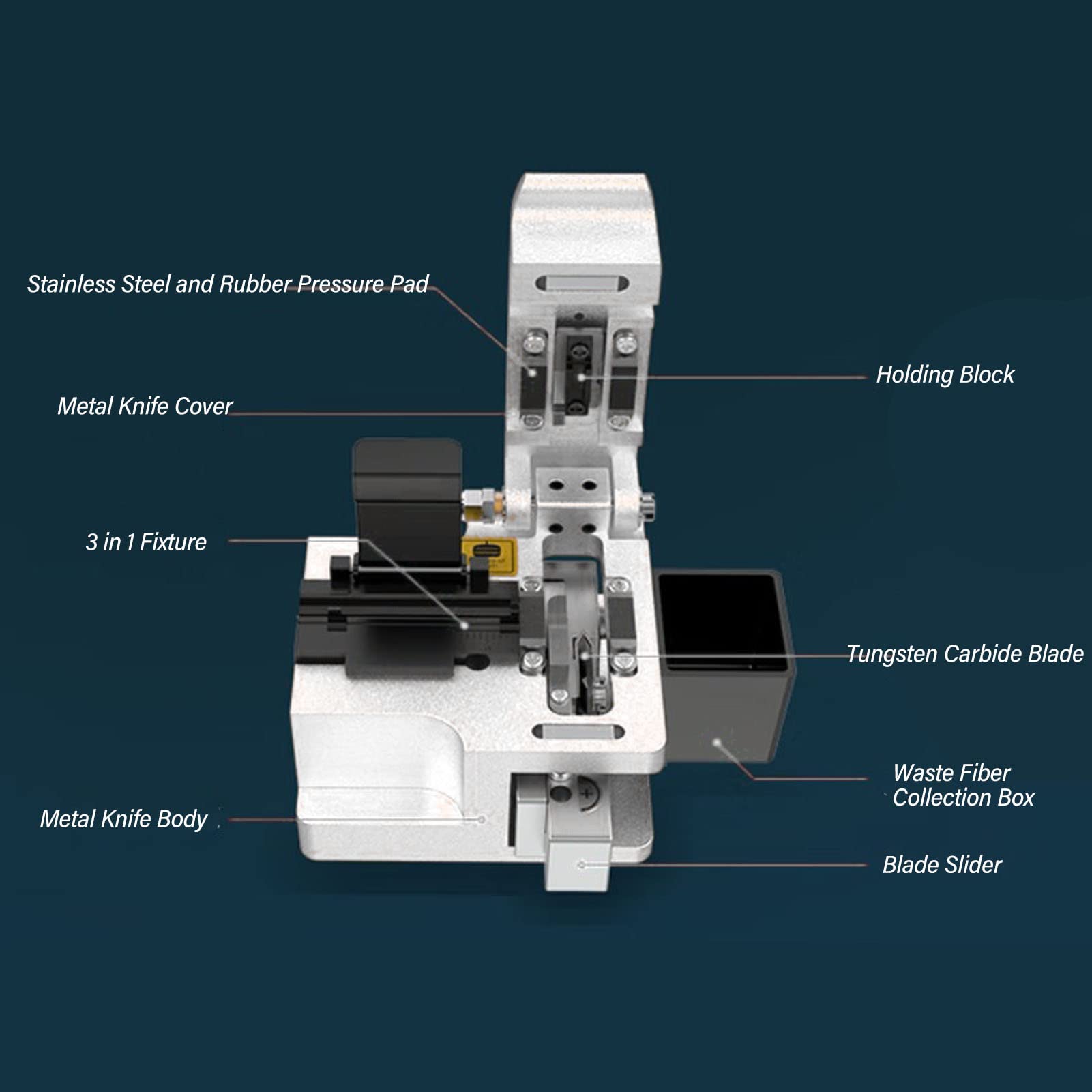 Buy Pannow Fiber Cleaver Tool, Fc-60S High Precision Optic Fiber Cleaver Optical Optics Cutter Cable Cutting Knife Tool Kit Optic Fiber Cutting Tool