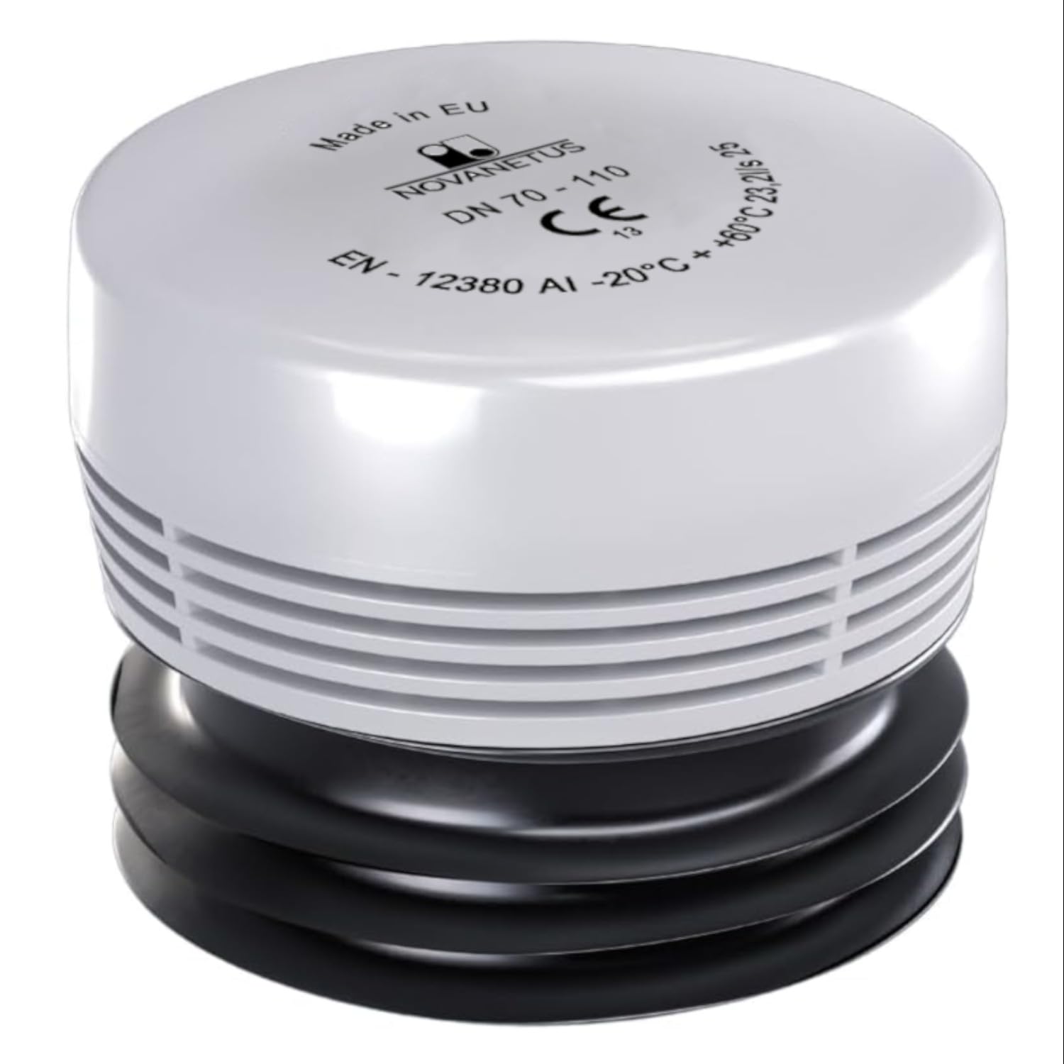 Novanetus HypAir Balance Pipe Aerator DN 70-110 Ventilation Valve for Sanitary Systems, White