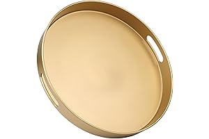 Stunning Round Gold Serving Tray - 13" of Versatile Elegance