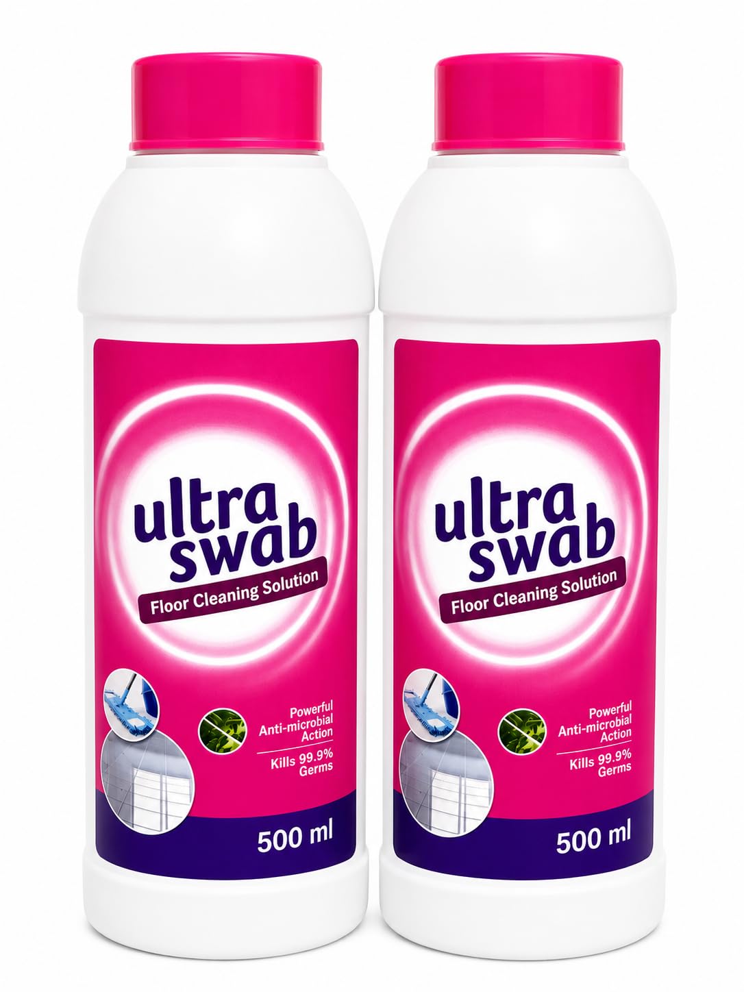 Ultra swab Floor Cleaning Solution, Kills 99.9% Germs, 500 ml, Pack of 2-image-27