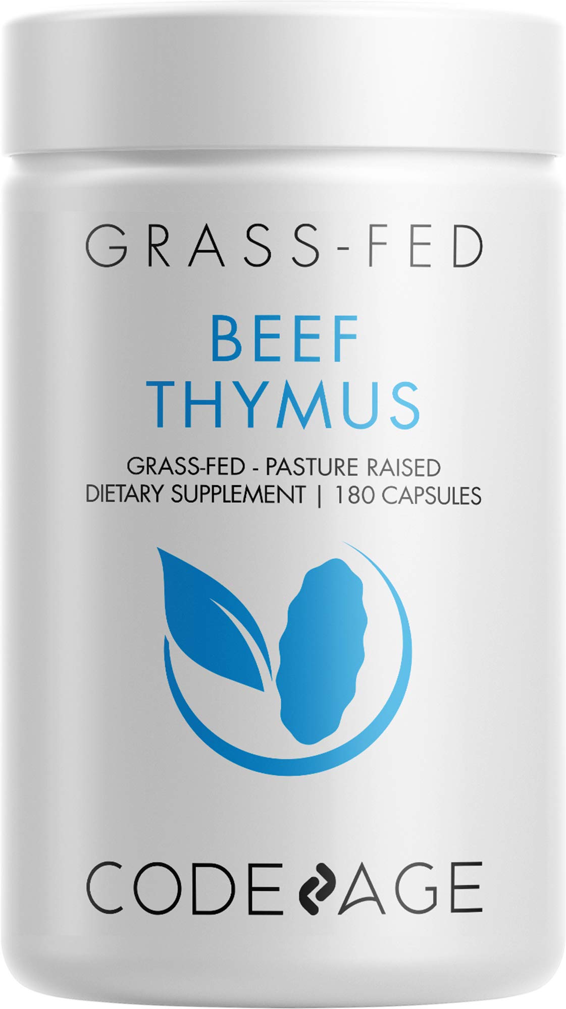 Codeage Grass Fed Beef Thymus Supplement Freeze Dried, NonDefatted