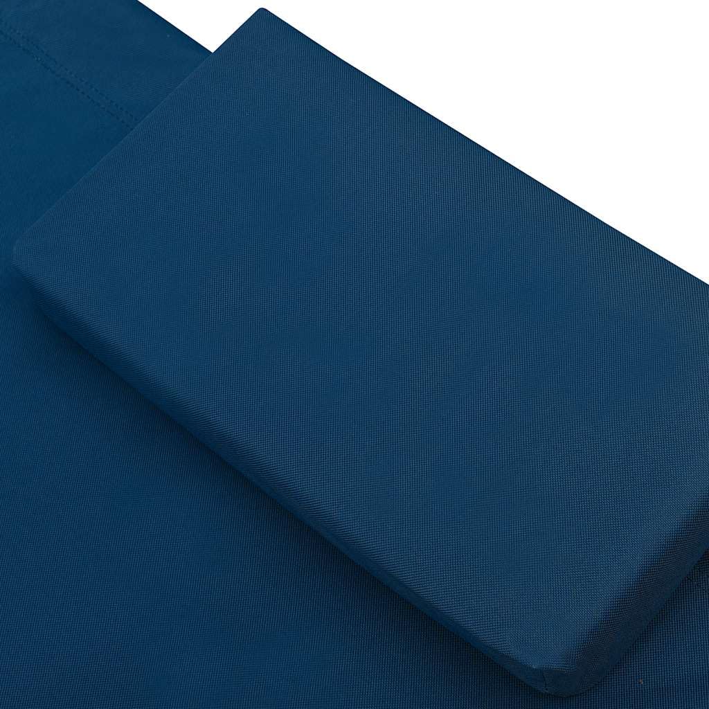 vidaXL Lit de Repos d'extérieur avec auvent et oreillers Bleu