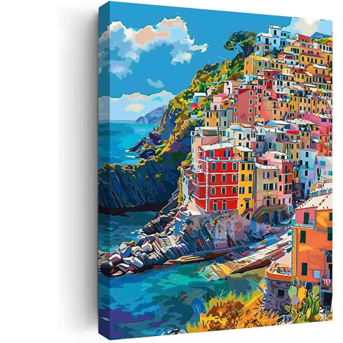 Amazon.com: Original-Cinque Terre Travel Poster,Watercolor art