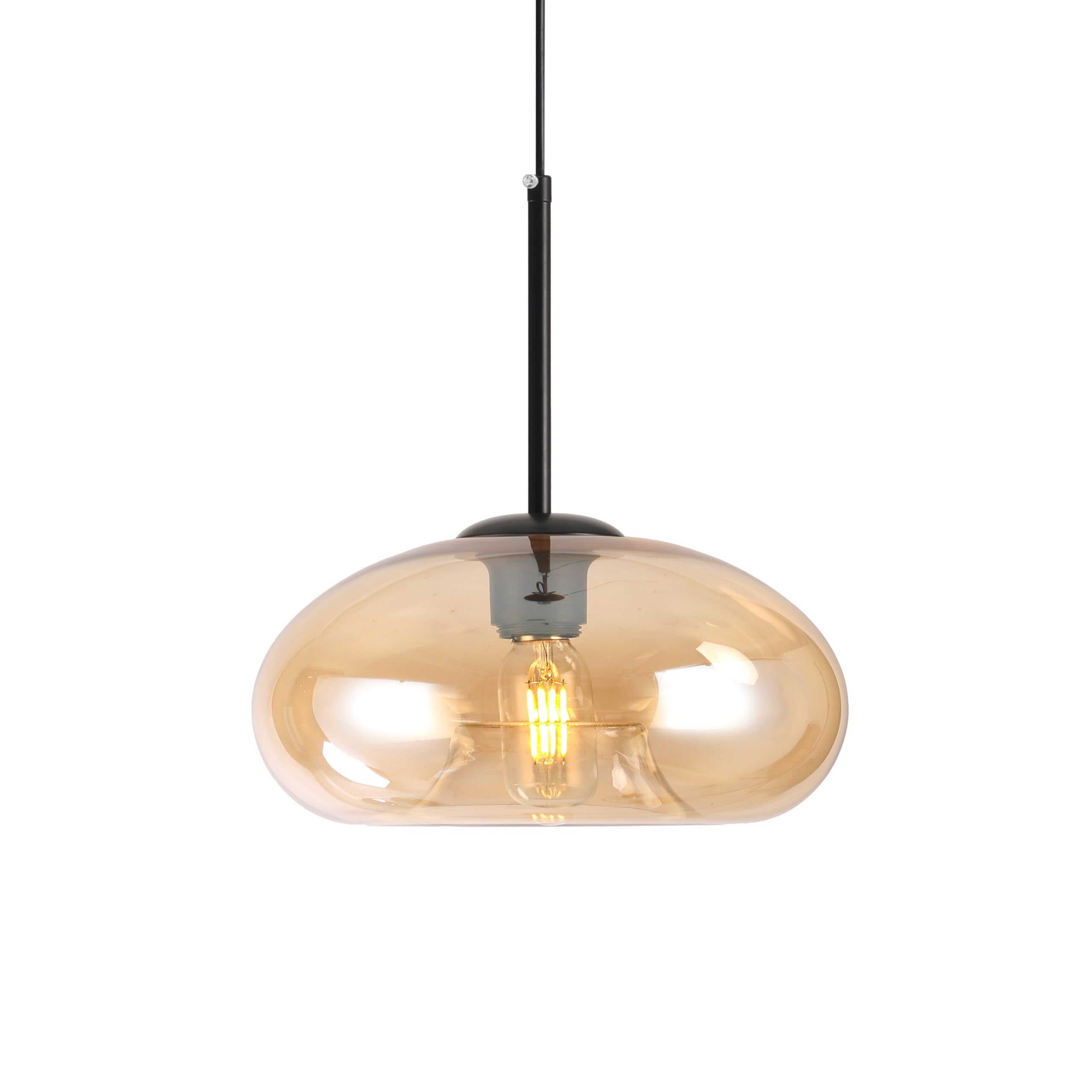 Photo 1 of GLAMIGHT Amber Glass Pendant Light