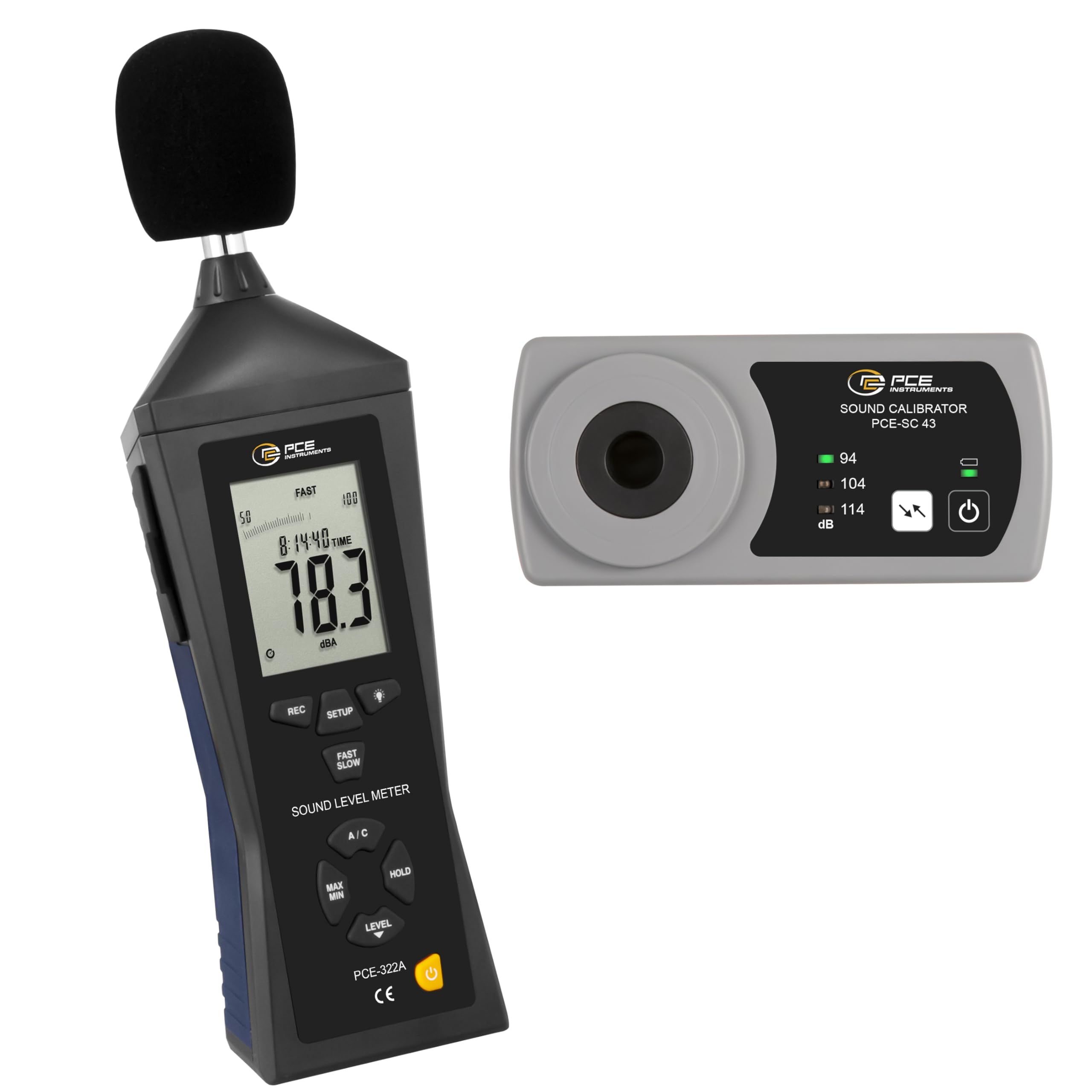 Sonómetro con calibrador acústico PCE-322-SC43 | PCE Instruments