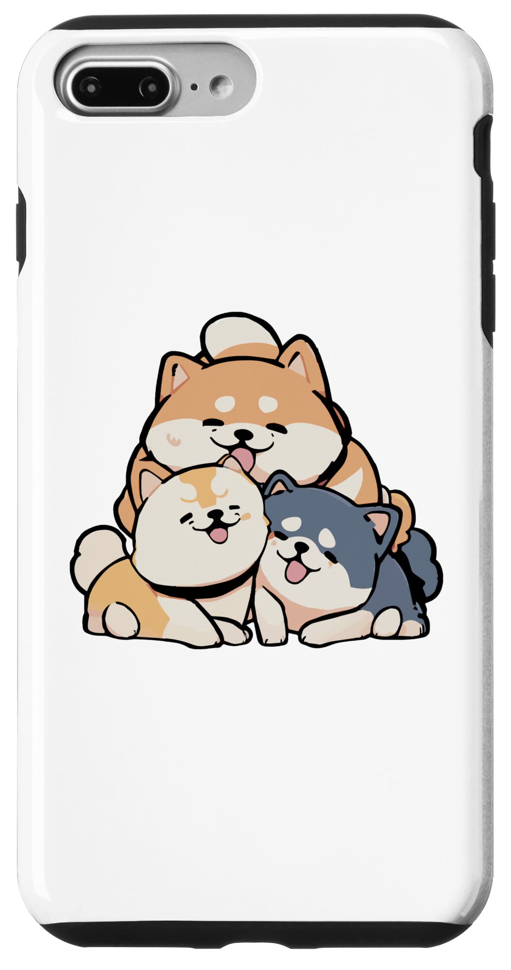 Amazon.co.jp: iPhone 7 Plus/8 Plus かわいいイラストの子犬の 