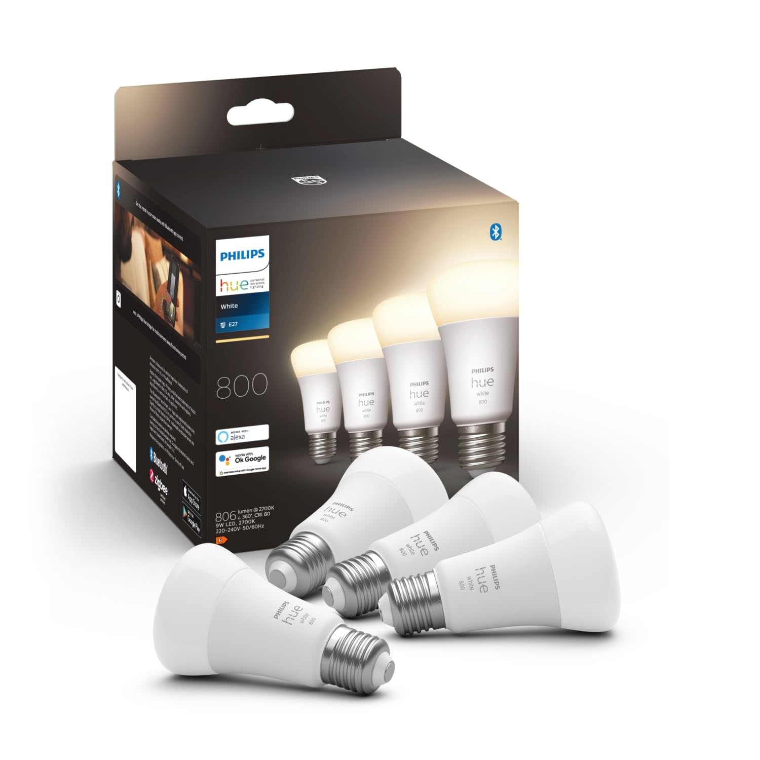 Philips Hue white 800ルーメン E26 8個セット Philips Hue white 800ルーメン E26 8個セット