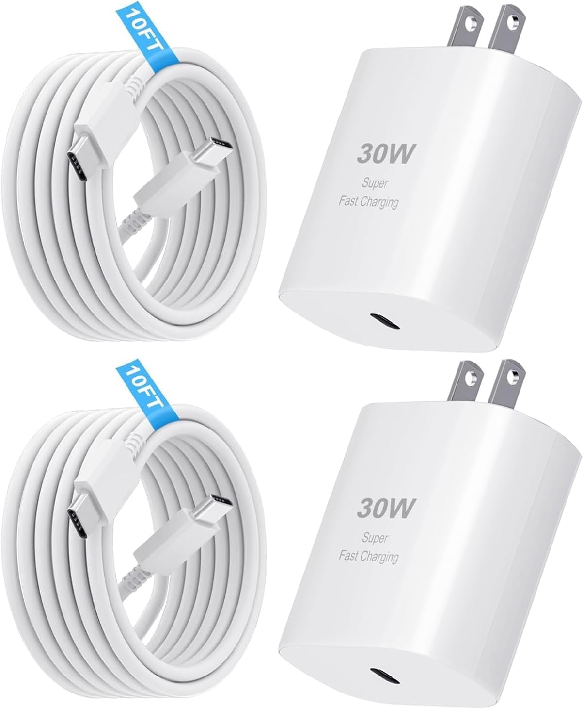 iPhone 17 16 15 Pro Max Charger 30W USB C 17 16 15 Air Pro Max Chargers Block Fast Charging with 10FT Long Type C Cable Cord for 17/17 Plus/17 Pro Max/16/16 Plus/16 Pro Max/15 Pro Max/iPad Pro