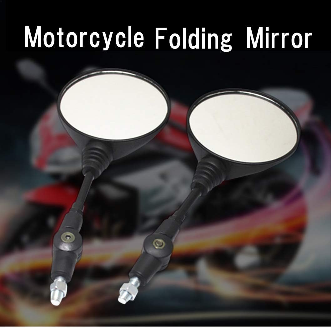 Amazon バイクミラー 汎用 丸型 折りたたみ ネジ径 10mm 左右セット 可倒式 ブラック ミラー 車 バイク Amazon バイクミラー 汎用 丸型 折りたたみ ネジ径 10mm 左右セット 可倒式 ブラック ミラー 車 バイク