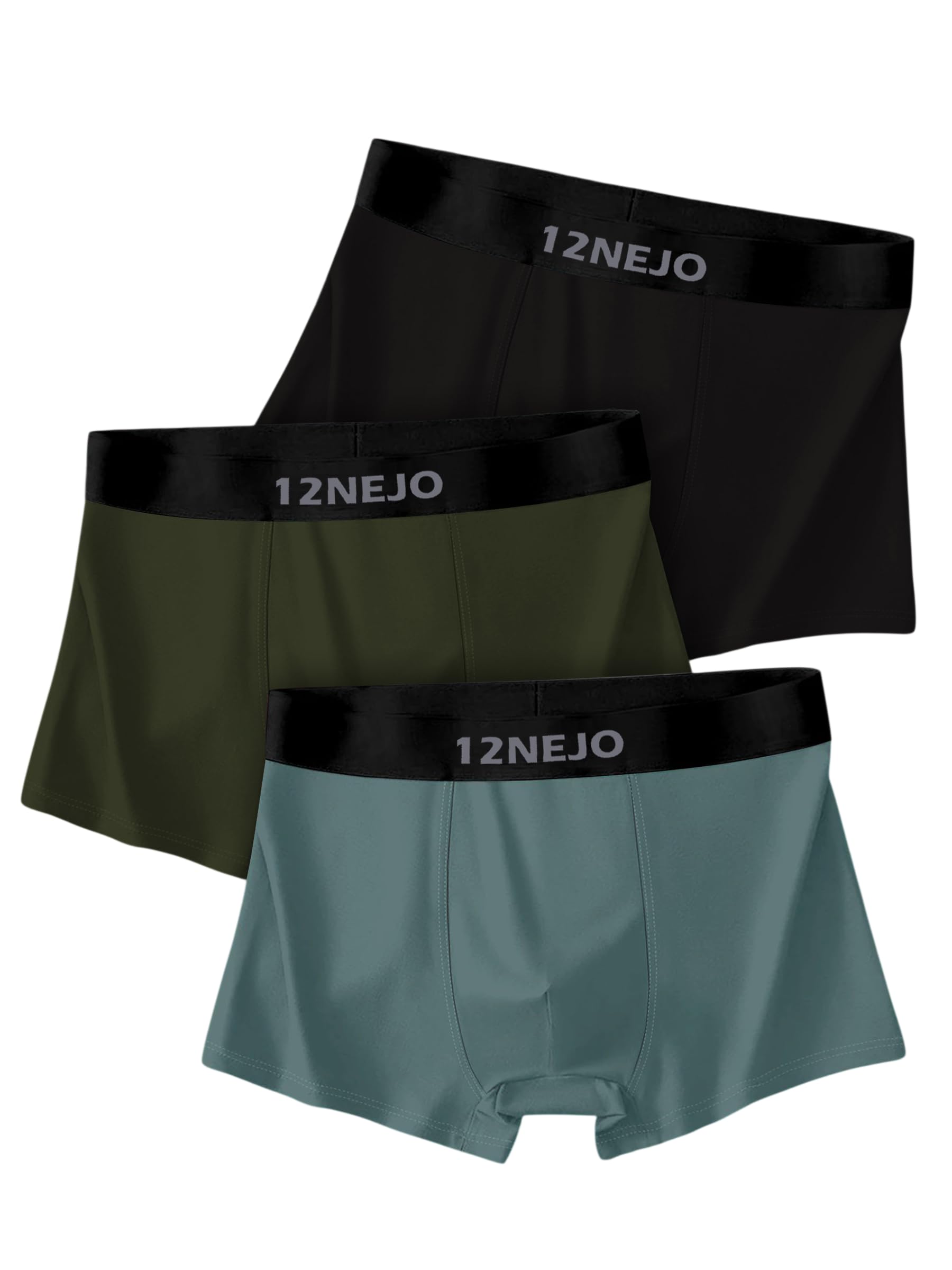 Men’s Printed Ice Silk Boxer Briefs (Pack of 3) | Ultra Thin Breathable Stretchable Long Trunks | Cooling Moisture Wicking Soft Underwear-picture-18