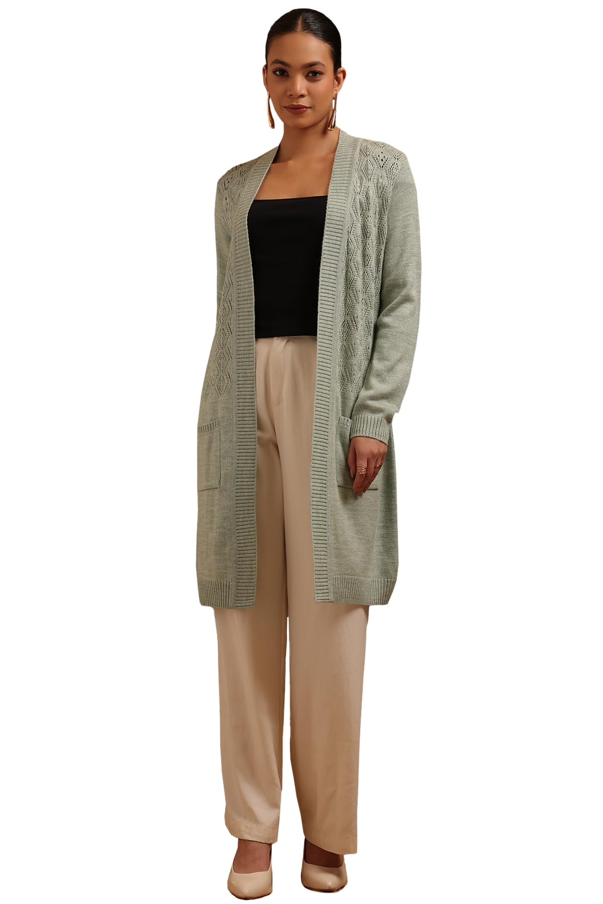 Womens Acrylic Knitted Winter Shrug-image-22