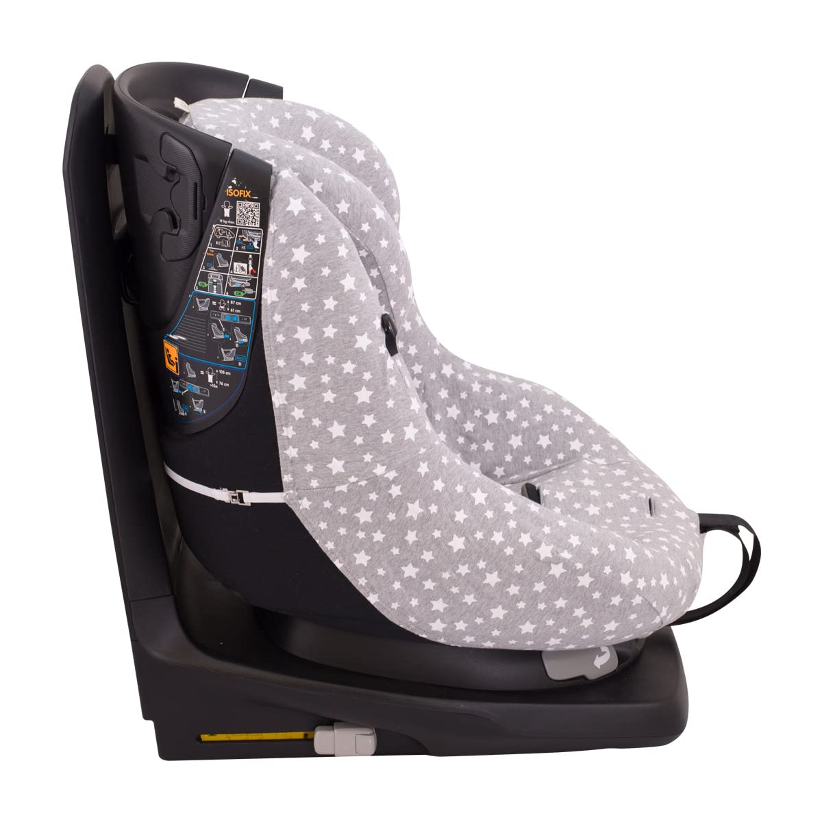 JYOKO KIDS Bawełniany pokrowiec na fotelik samochodowy kompatybilny z Baby Comfort AxissFix (White Star)