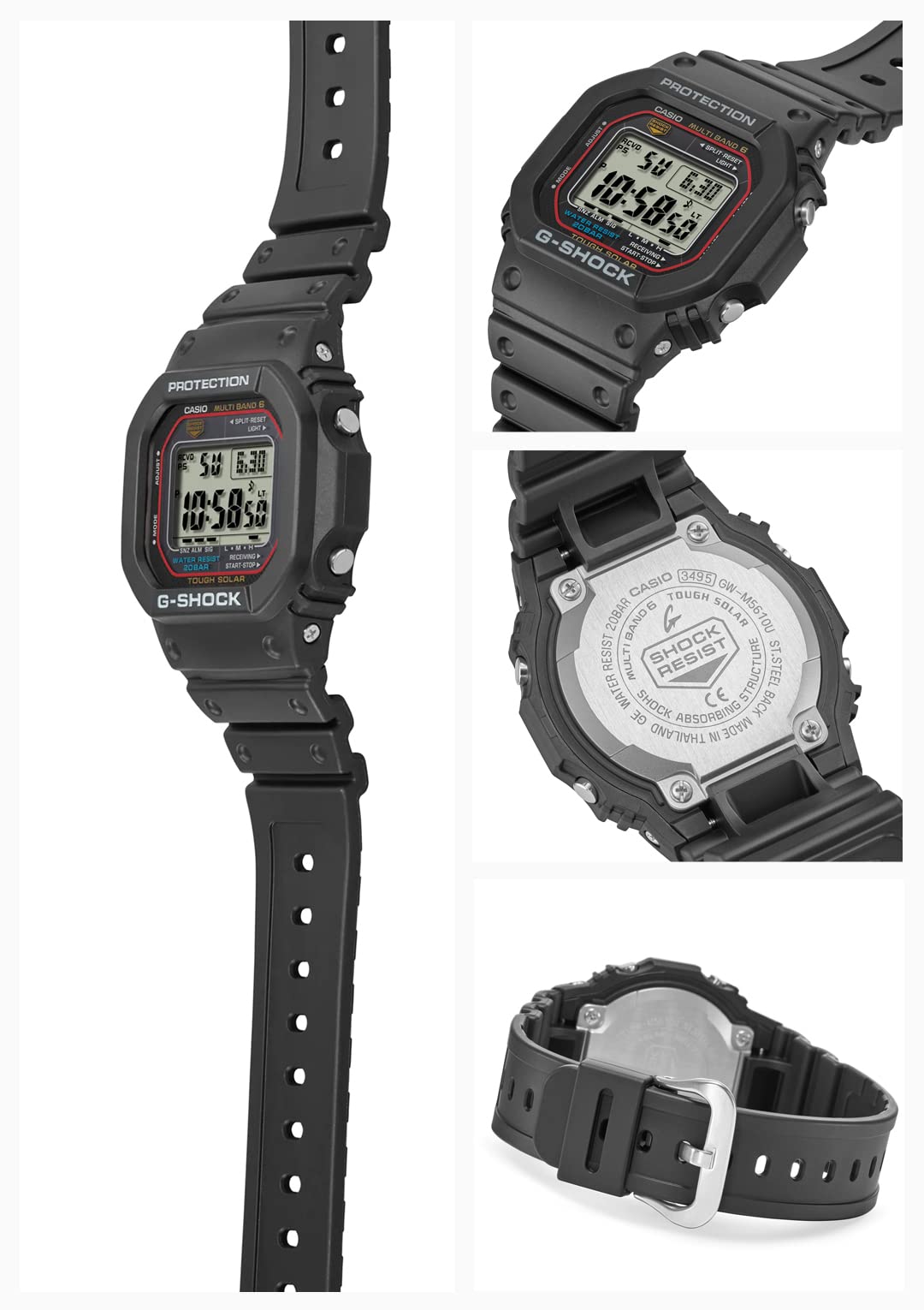 CASIO G-Shock GW-M5610U-1JF [20 ATM Water Resistant Solar Radio Wave GW-M5610 Series] Shipped from Japan