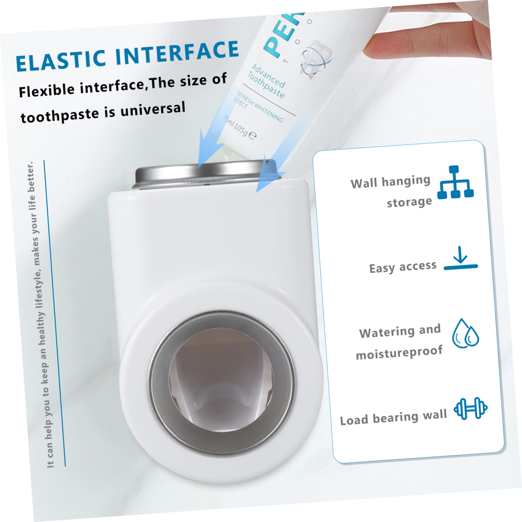Ciieeo Othpaste -Mounted Storage Easy Squeeze No Punch Efficient and Space-Saving Toothpaste Holder
