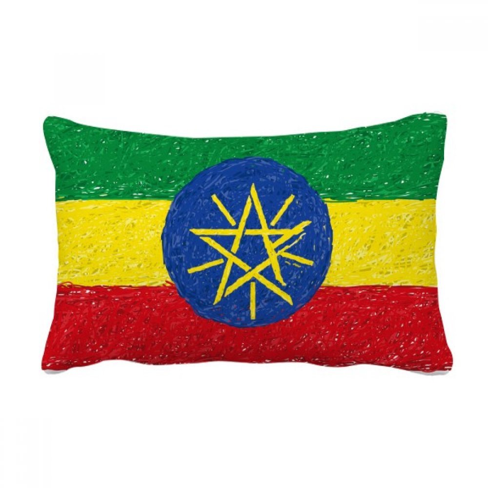 Coussin Éthiopie pastel cadeau original pour décoration canapé