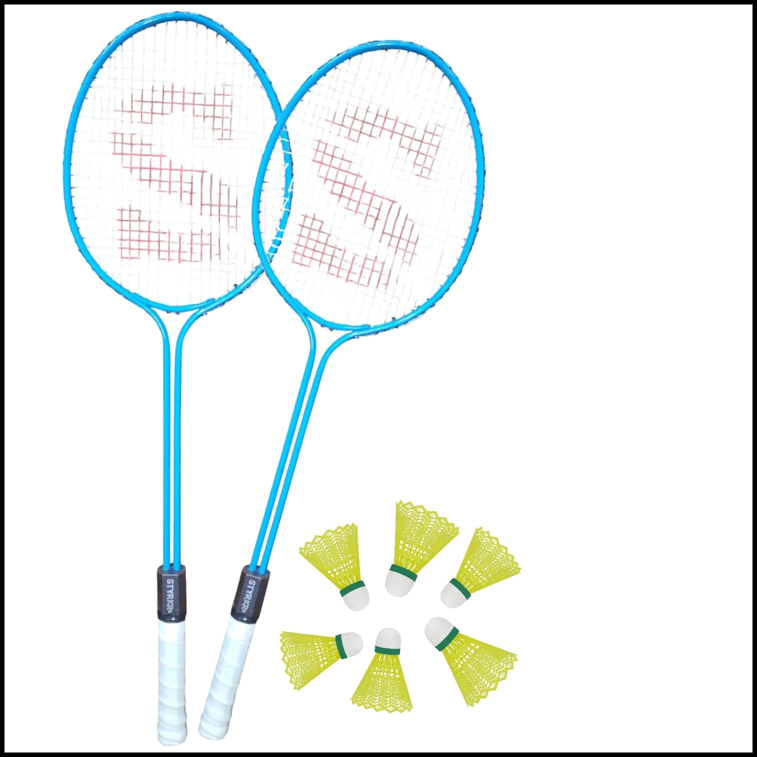 STYRKR Pro Badminton Set, 2 Rackets with 6 Green Shuttlecocks, Badminton Kit-image-10