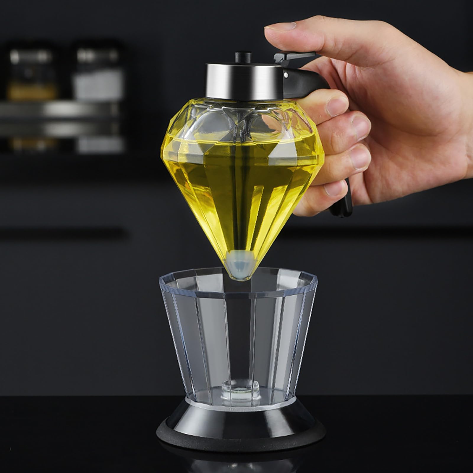 200ML Dispensador de Miel Sin Goteo - Vaso Para Jarabe de Arce, Dosificador de Vidrio Para Miel y Jarabe