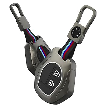 Eliane Car Accessories Key Cover Compitable for Suzuki Swift Ertiga Wagonr Celerio Swift Dzire Alto Fronx Breza S Presso Ignis 2 Button Remote Key Metal - image, photos