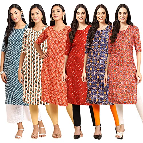 Image of Pinkmint Women's Crepe Digital Printed Straight Kurta