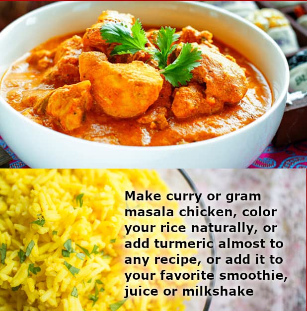 Miniatura 3 de Polvo de cúrcuma orgánica, curcumina natural  16 onzas, 1 libra