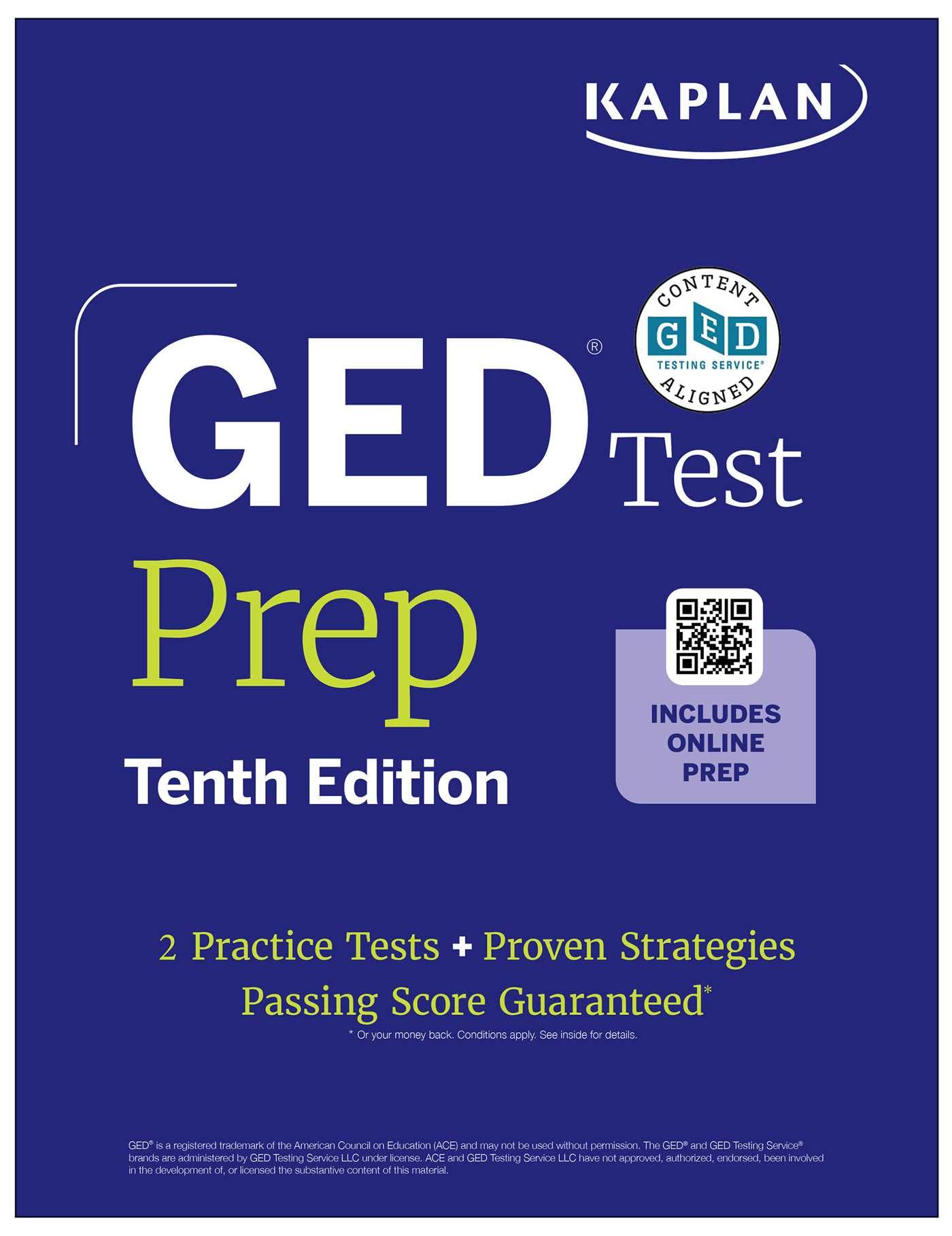 GED Test Prep, Tenth Edition (2026): Includes a Diagnostic Pretest, 2 Full Length Practice Tests, 1000+ Practice Questions, and 40+ Online Videos (Kaplan Test Prep)