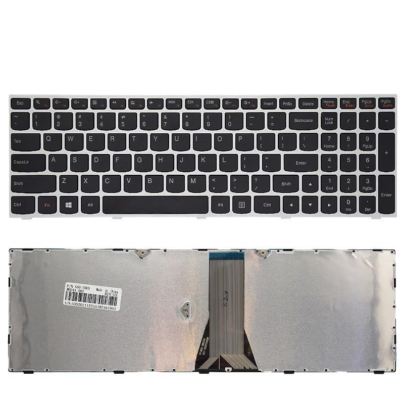 Clavier RU haute précision pour Lenovo Flex 2-15D finition US Silver