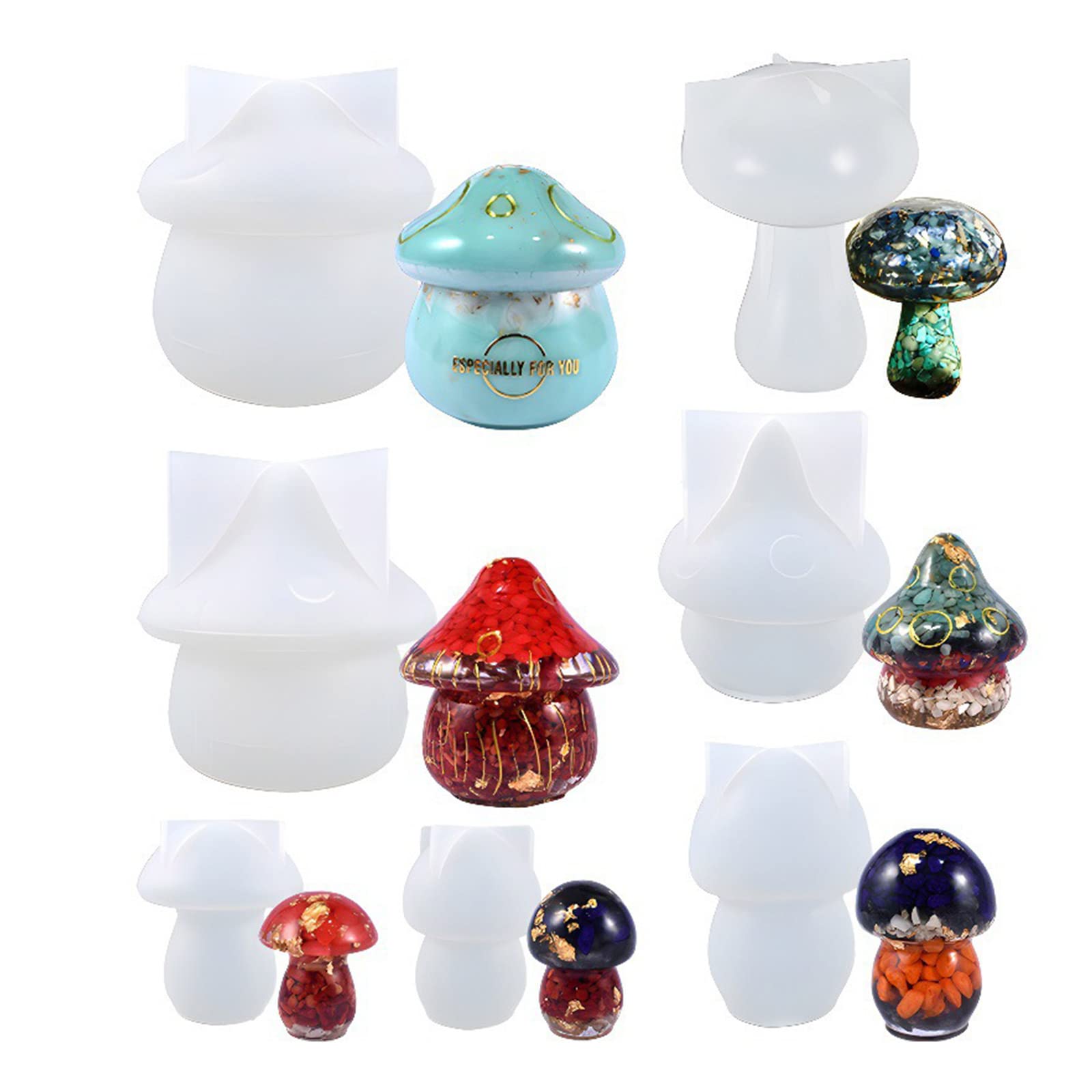 Moule silicone petit champignon pour bijoux résine époxy