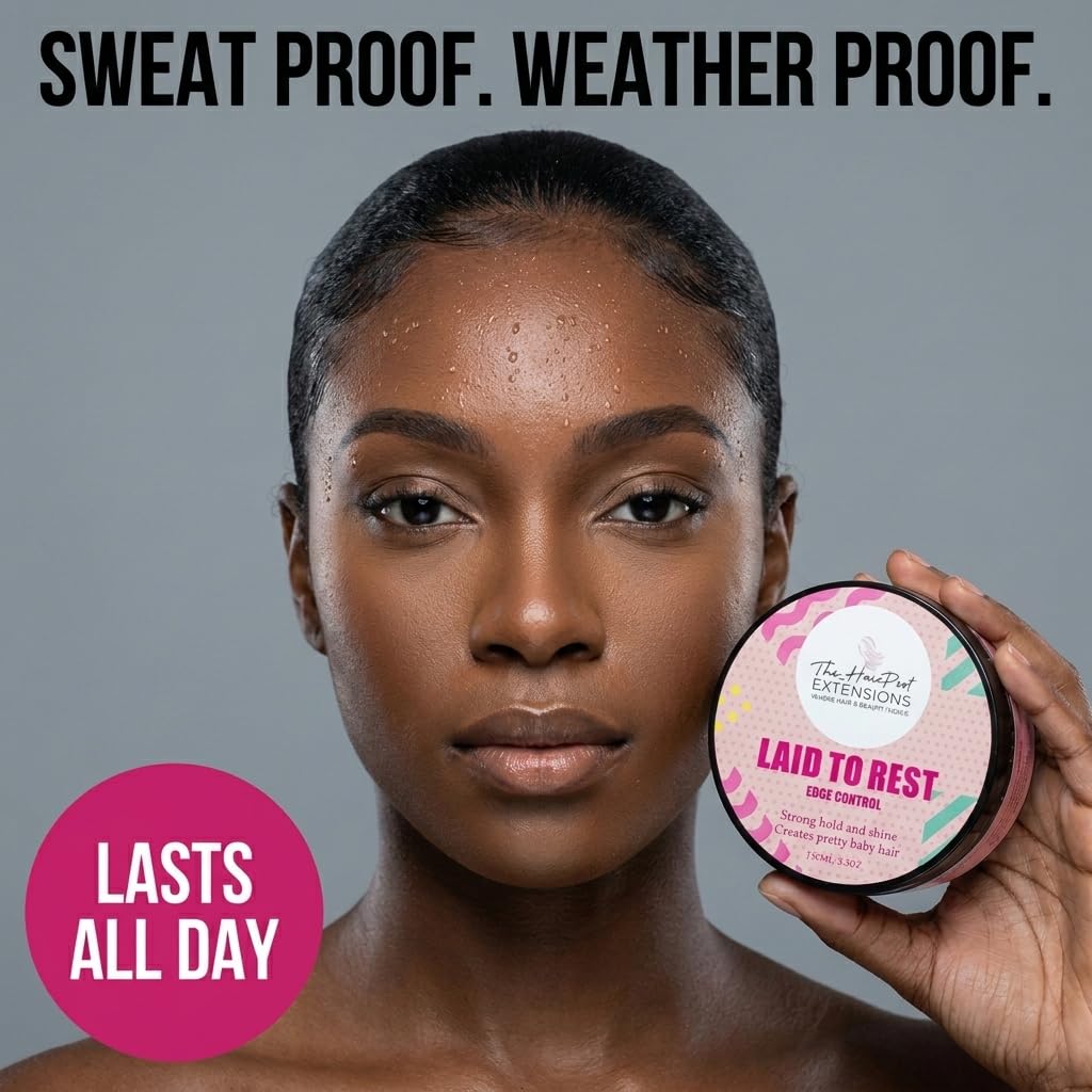 Laid to Rest Edge Control Gel for 4C Kinky Coily Hair, Extra Hold Edge Gel, High Hold Braiding Formula, Smooth Baby Hair, No Residue, No Frizz, Long Lasting - 150ml