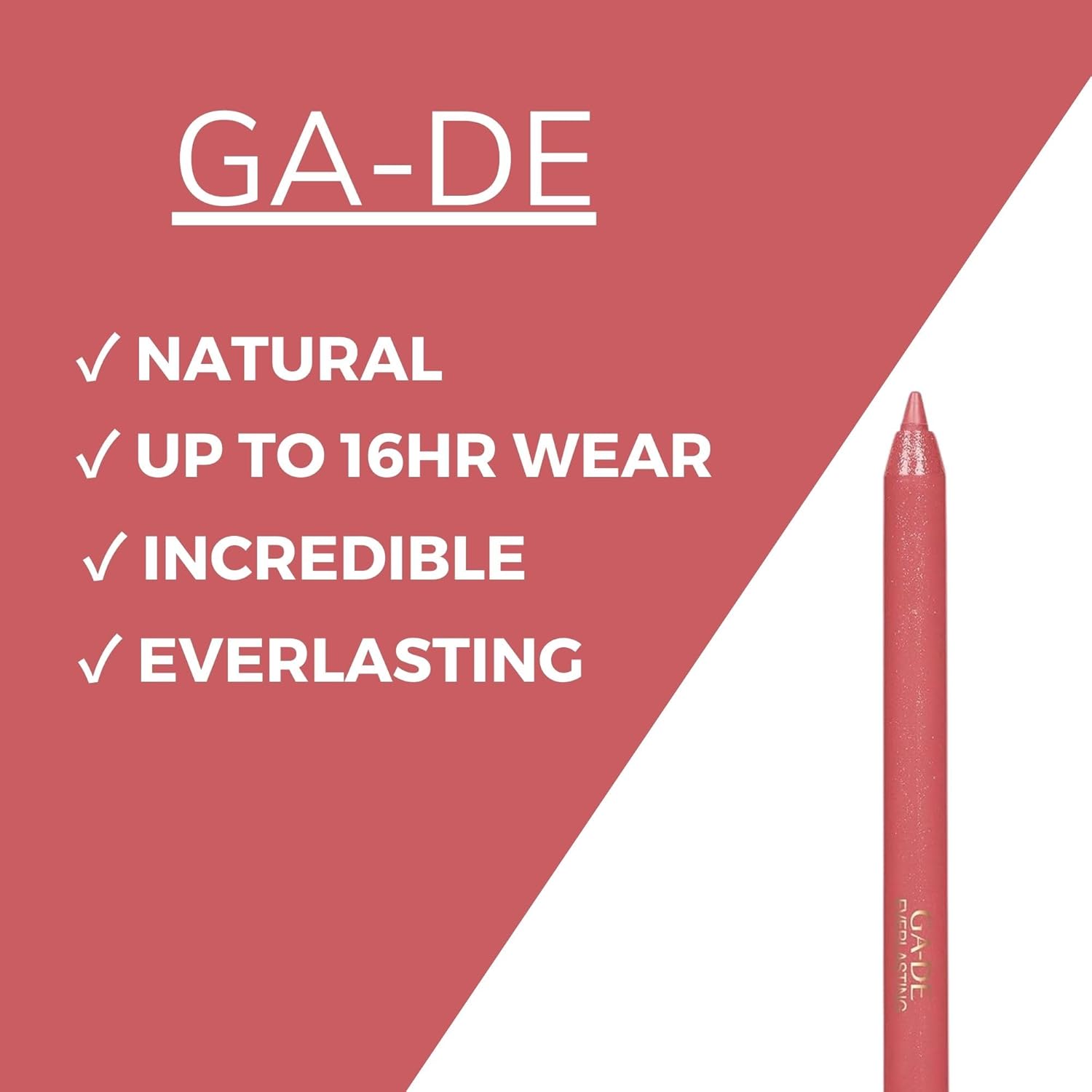 GA-DE Everlasting Lip Liner, 87 - Automatic Pencil with Retractable Tip - Smudge-Resistant - Enriched with Vitamin E and Antioxidants - 0.01 oz
