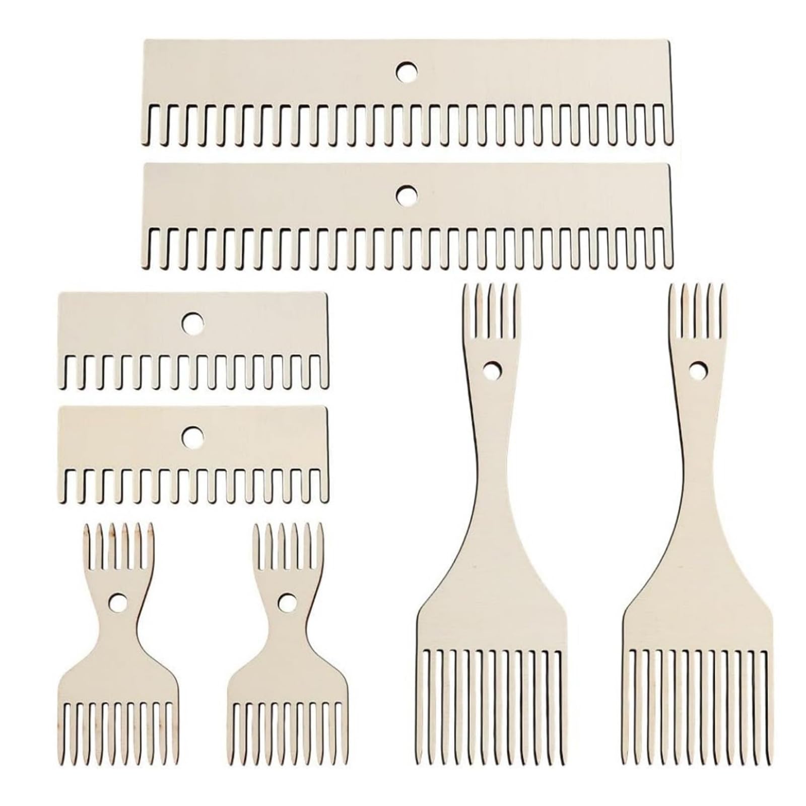 Shurhome Of 8 Premium Weaving Tools for Handcraft Projects and Creation Fabric Weaving Combs